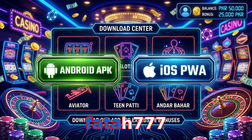 Main screen of Fatah777 download page for PK players